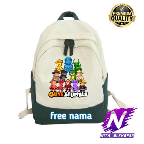 tas sekolah stumble guys tas ransel anak stumble guys