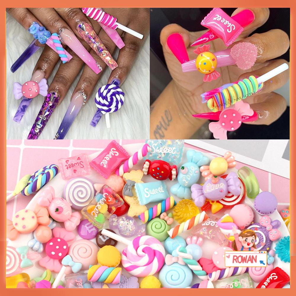 R-flower 30PCS/SET 3D Nail Charms Fashion Detachable Nail Art Decortaions Nail Rhinestones Dekorasi