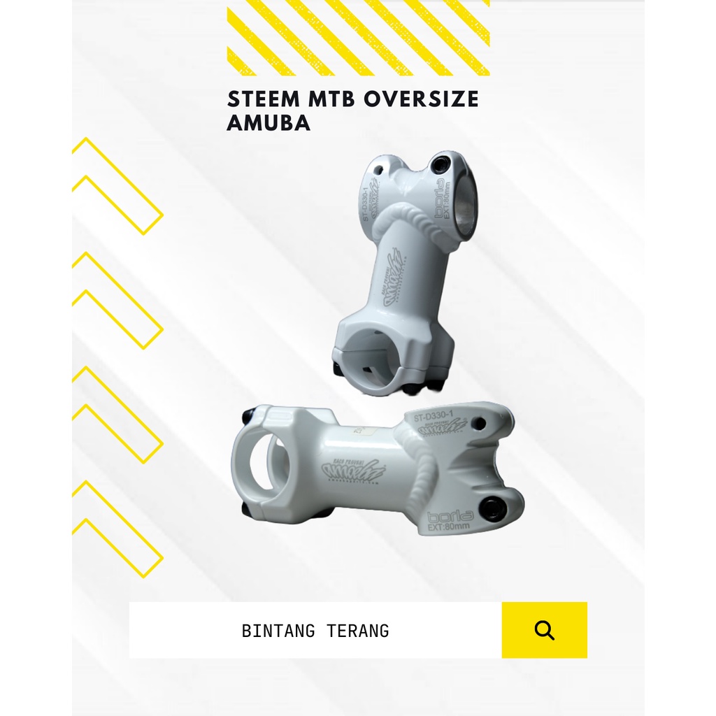 Stem Amoeba Oversize MTB Warna Putih