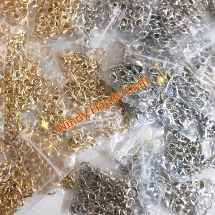 ⇤ 50pcs Pengait Udang 12,14,16, 18mm Monel - Kokot Udang 16mm - Kait Udang Monel ♚