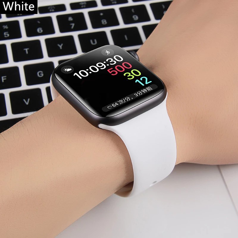 Silicone Strap For iWatch Band 45mm 44mm 49mm 41mm 40mm 42mm 38mm 44 45 mm bracelet iwatch Ultra series 7 se 3 4 5 6 8 band