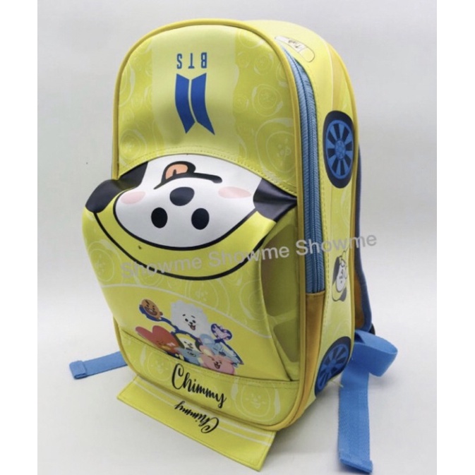 SHOWME TAS RANSEL MOBIL ANAK SEKOLAH PAUD - TK KARAKTER LUCU KUALITAS PREMIUM BATOK GAMBAR PAKAI BUSA - BTS - CHIMMY CUTE