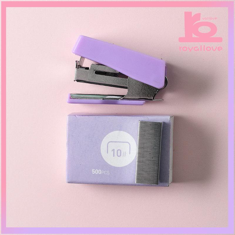 

CODstapler staple cute set Stapler Mini Set Staples Perlengkapan Kantor Mengikat Logam Kreatif-love