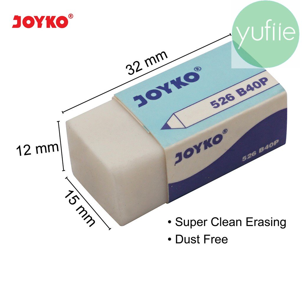 

Eraser / Penghapus Joyko 526-B40P / penghapus putih dan hitam