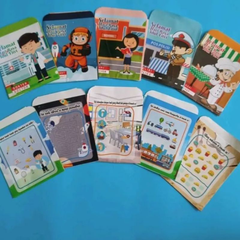 

100 AMPLOP LEBARAN EDUKASI PROFESI SUDAH DILEM SIAP PAKAI