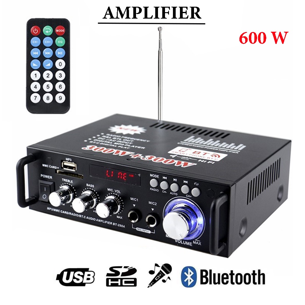 Jual Audio Amplifier Bluetooth Super Bass EQ Audio Amplifier Karaoke