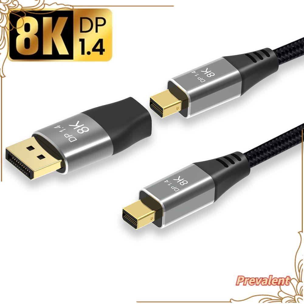 Preva Mini DP to Mini DP Kabel HDTV Proyektor Male to Male MDP Dengan Adaptor DP Ke DP Mini 8K @ 60Hz