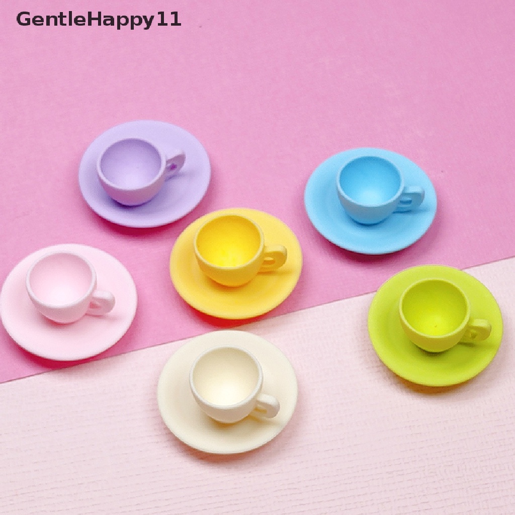 GentleHappy Miniature Dollhouse Afternoon Tea Cup Saucer Tableware Kitchen Accessories id