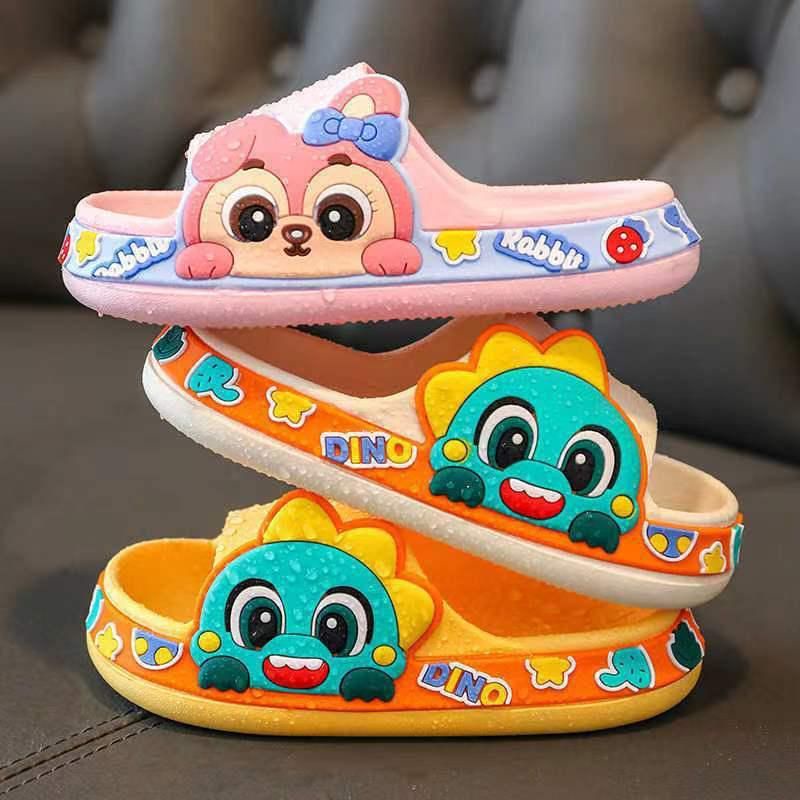 Sandal Slop Anak Karakter Kartun Pompom Import High Quality RF