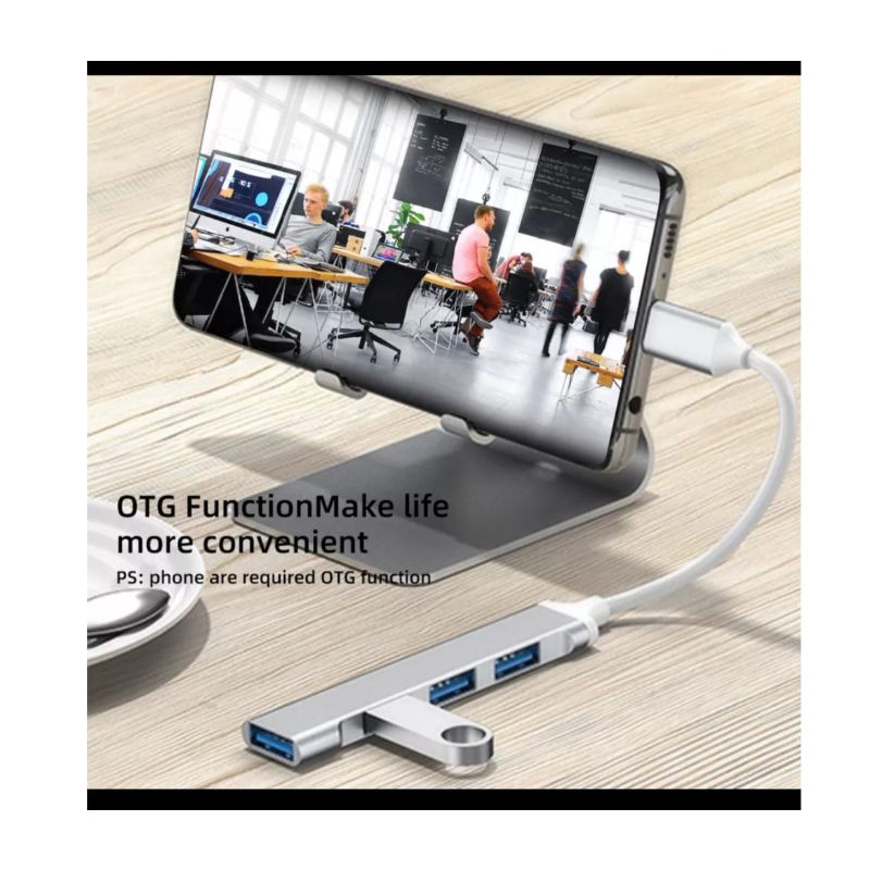 xon type c 3.1 to USB hub 4 port adapter for Apple Mac plug play enjoy games expander high speed fas