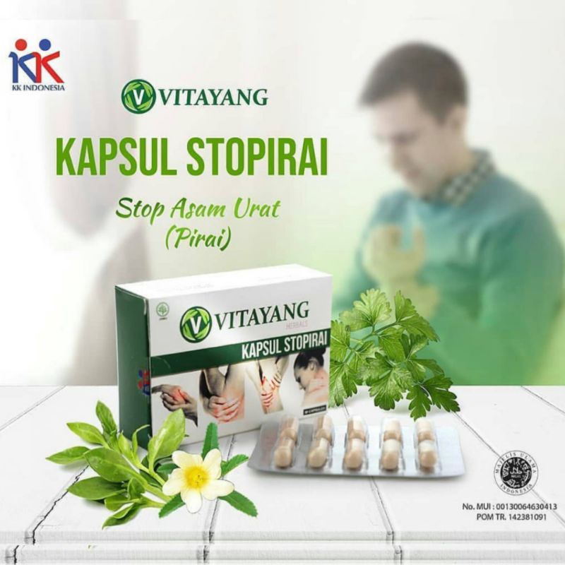 Vitayang Stopirai Obat Herbal Asam Urat Suplemen Asam Urat Nyeri sendi Original KK Indonesia