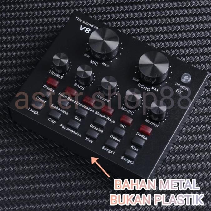 Sound card V8 Mixer Bluetooth SoundCard V8 Audio Soundcard