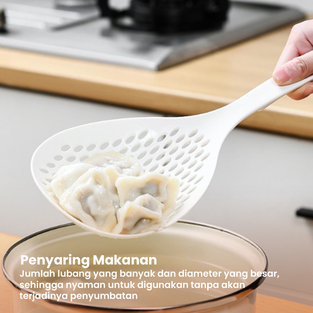 Sendok Saringan Mangkok Mie Ramen Centong Tirisan Serok Mie Ayam Sendok Penyaring Kuah &amp; Sayur Sekop Serok Peralatan Masak Dapur