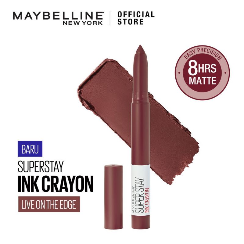 [BACA DESKRIPSI] Maybelline Superstay Ink Crayon 05 Live On The Edge (deep brownish red) Matte