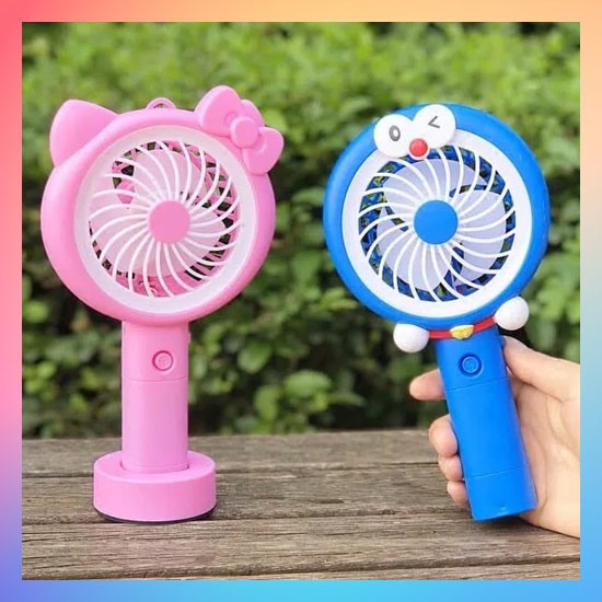 Kipas Mini Karakter Led Light / Kipas Angin Mini Portable / Kipas Angin Karakter / Standing Mini Fan