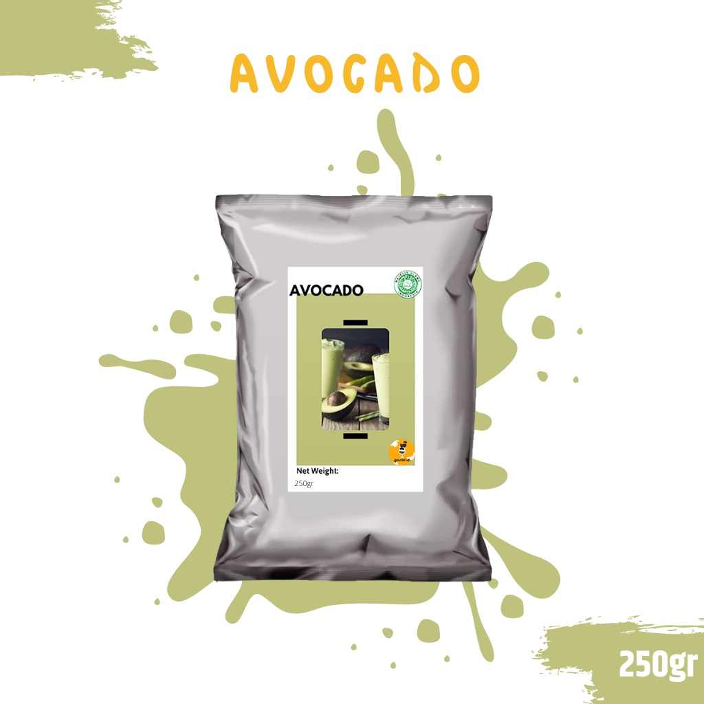 BUBUK MINUMAN RASA AVOCADO 250GR / SERBUK MINUMAN ANEKA RASA / BUBUK MINUMAN KEKINIAN / MINUMAN INSTAN / BOBA DRINKS