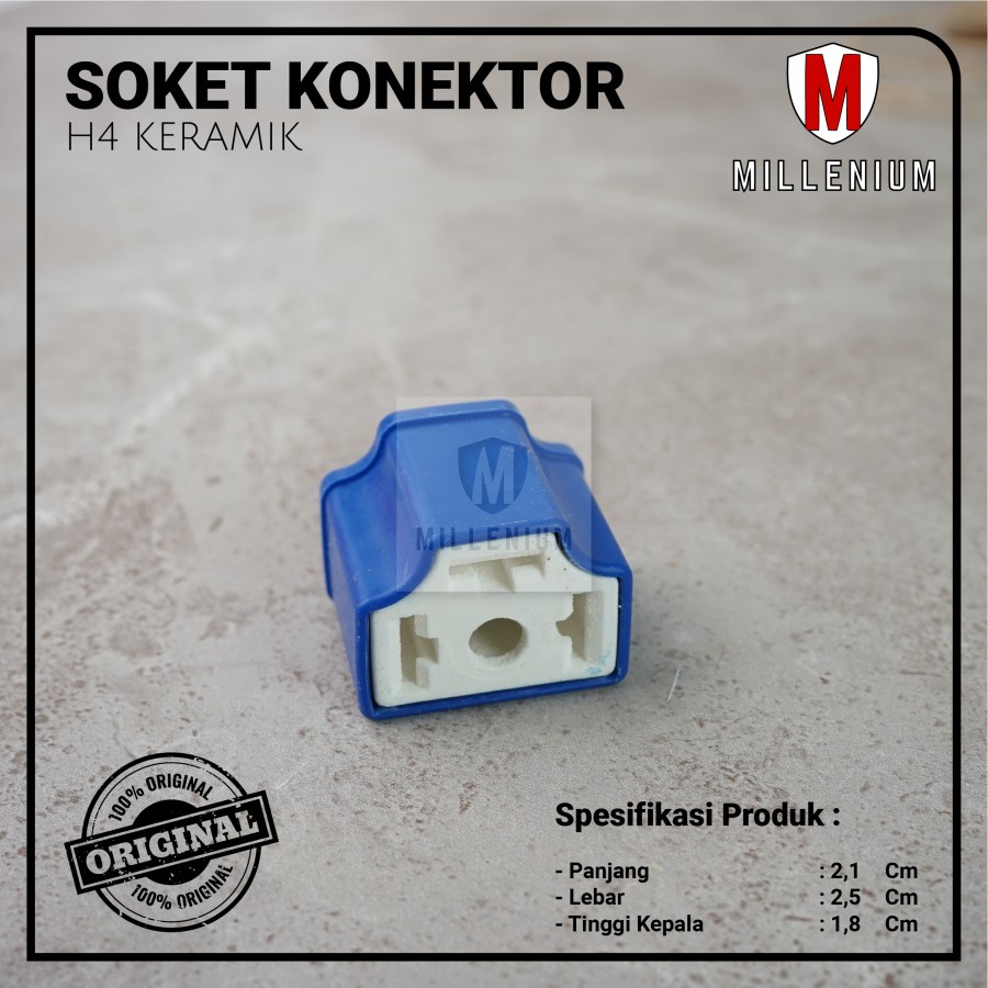 SOKET SEALBEAM H4 KERAMIK / RUMAH LAMPU H4 KERAMIK / SOKET KOSONGAN