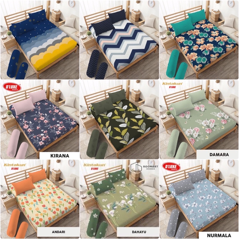 (BISA COD)SPREI KINTAKUN DELUXE UK 180*200 CM DIJAMIN TIDAK LUNTUR