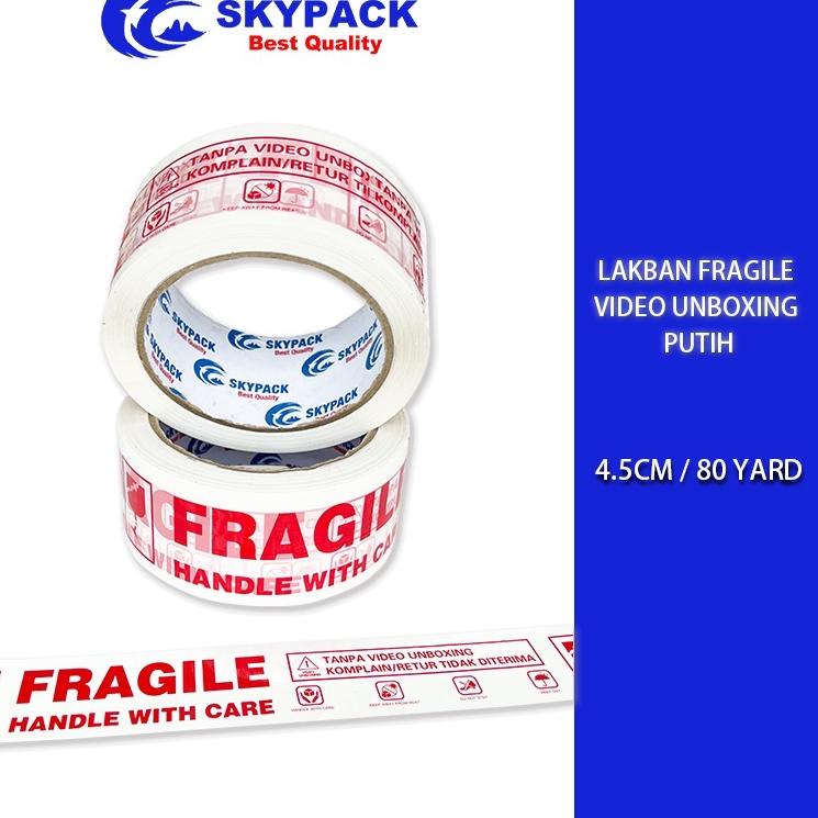 

ㅉ [SKYPACK] Lakban Fragile Video Unboxing Putih 4.5cmx80Yard ㆃ
