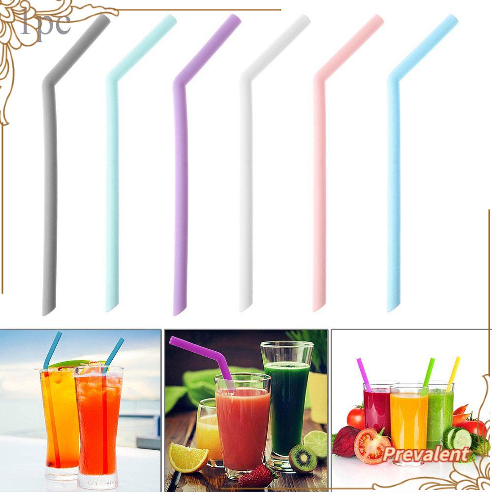 Preva Sedotan Minum Silikon Sedotan Portable Permen Warna Filter Barware Pipet