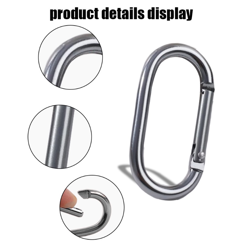 Empat Warna Pilihan Gantungan Kunci Kait Bahan Aluminium Alloy Bentuk O Carabiner/Aksesoris Luar Ruangan Rumah Gesper Untuk Camping Hiking Traveling Ransel