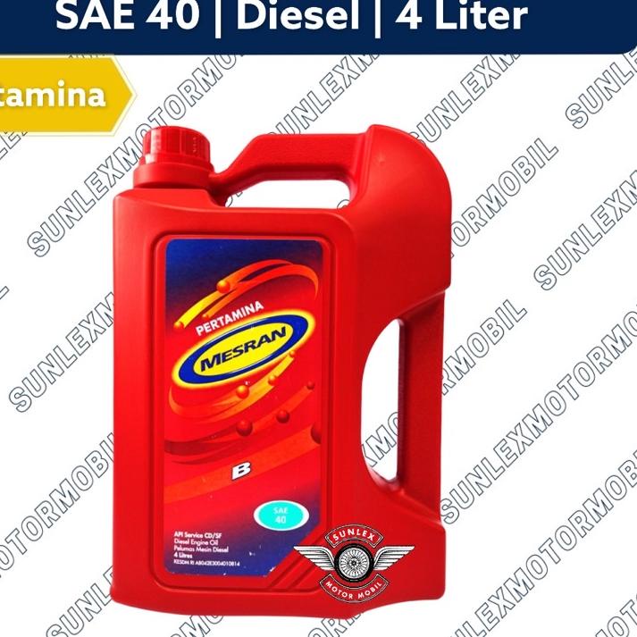 Jual OLI MESIN PERTAMINA MESRAN B SAE40 4L 4 LITER B40 TRUK DIESEL ...