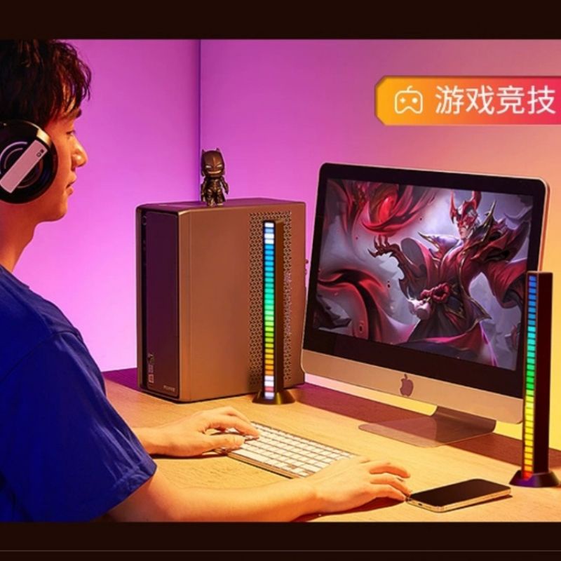 Lampu Led Strip Recharge Musik Bar Spektrum Audio Sound RGB Light Sensor Suara