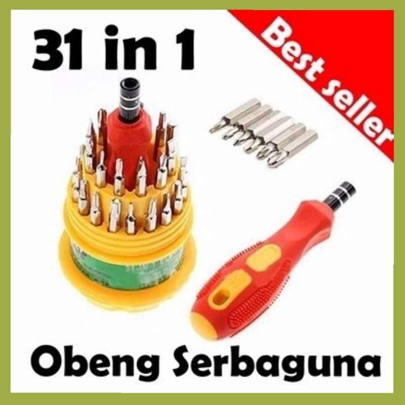 KALTIM Obeng Mini Set Multifungsi 31 in 1 Serbaguna Servis Elektronik Handphone Televisi