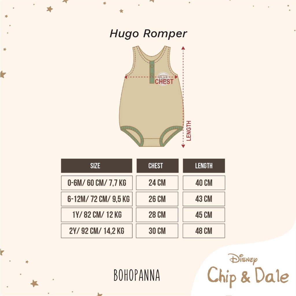 Bohopanna - Hugo Romper Disney / Romper Bayi Anak Unisex