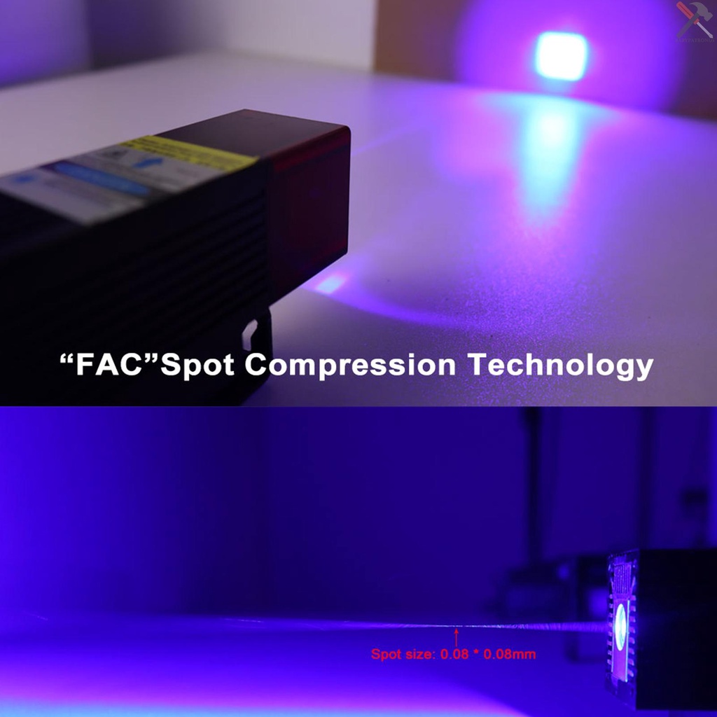 Laser Engraver FAC Spot 10W Compression Ultra-Tipis 0.08mm Fixed-focus Desktop DIY Mesin Pemotong Ukir Ukiran Full-Metal 37x37cm Ukiran Area Rakitan Cepat Pelindung Mata Maksimal10