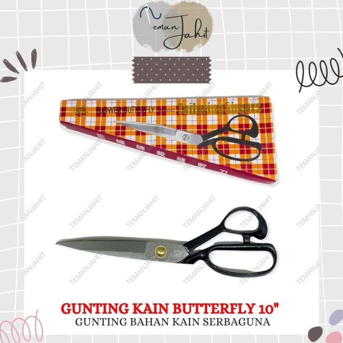 

[BISA COD] Gunting Potong Bahan Kain Butterfly 10" / Gunting Tailor Ukuran 10