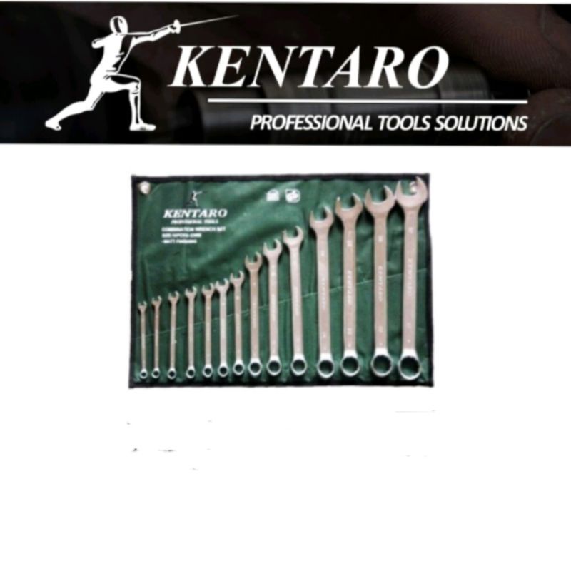 kunci ring pas set 14pcs 8-32mm heavy duty kentaro Japan quality