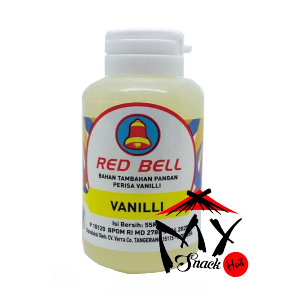 RED BELL PASTA VANILLI 55ML - RED BEL PERISA SIRUP VANILI REDBEL PERASA KUE ROTI VANILLA VANILIN HALAL