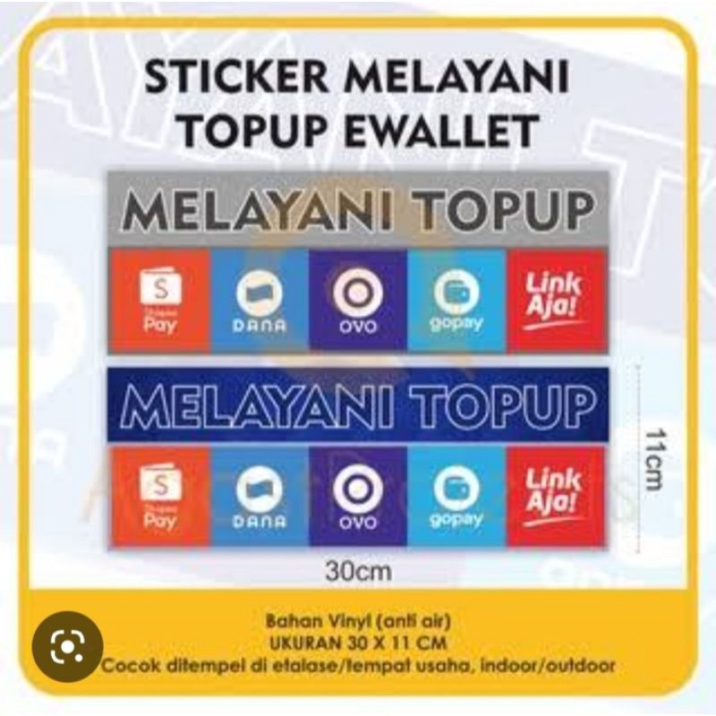 

Stiker Top E-Wallet Dana/Ovo/Gopay dan lain-lain stiker