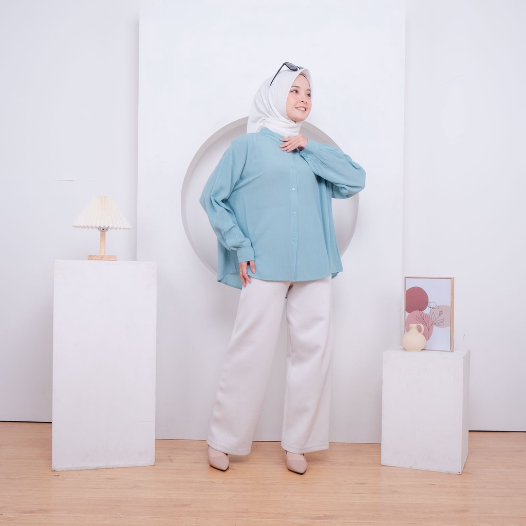 ATASAN WANITA KEMEJA BLOUSE FITRIA RAYON CRINKLE