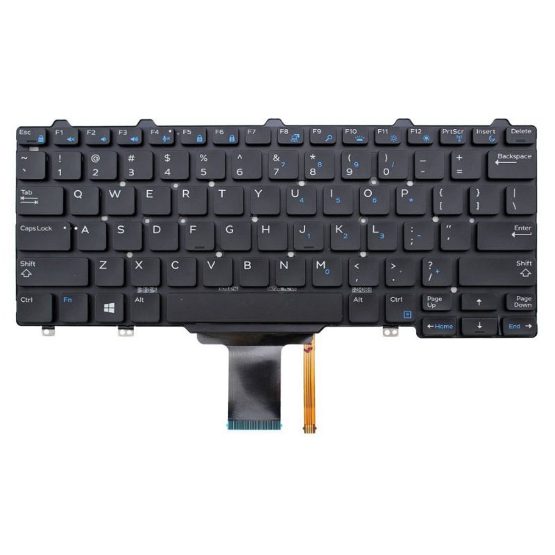 KEYBOARD DELL LATITUDE LATTITUDE E5250 E5270 E7250 E7270 11-3150 11-3160 12-3275 BLACK HITAM  BACKLIGHT