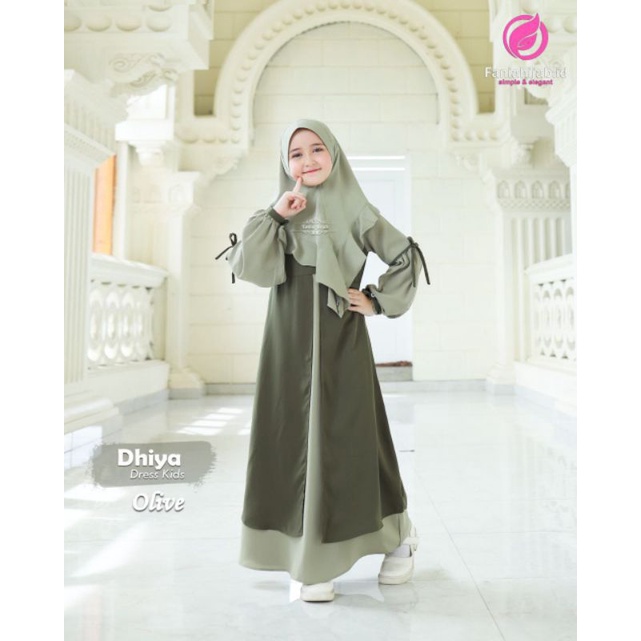 Dhiya Dress Kids (Gamis Anak) By Fania Hijab /Sarimbit 2023