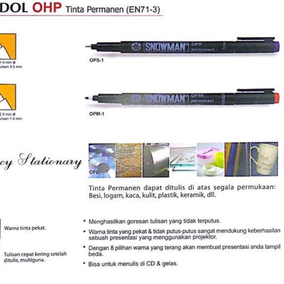 

ㅘ Spidol OHP Marker Snowman OPF OPM Permanent atk ㊌
