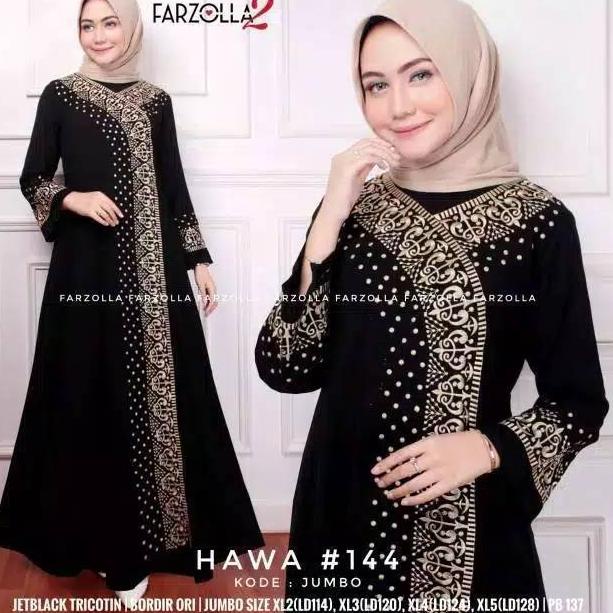 Stok Terbatas ARABIANA GAMIS BORDIR AZKA ARAB ZHEPY TURKI JETBLACK SAUDI DRESS MUSLIM FASHION MUSLIM