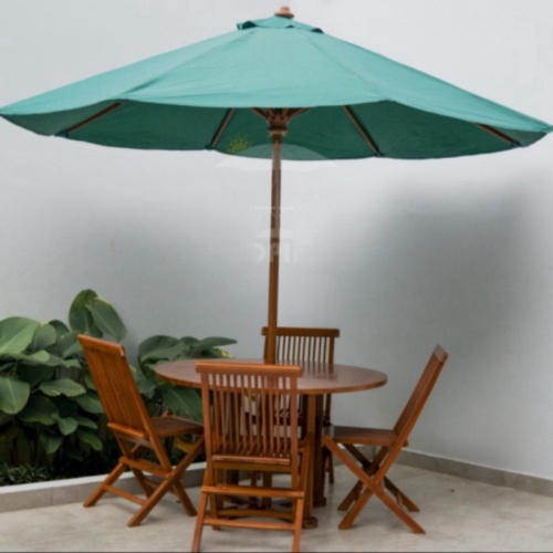 Set Meja Payung Outdoor Payung Taman Tenda Payung Cafe Kursi Set Outdoor Kursi 4