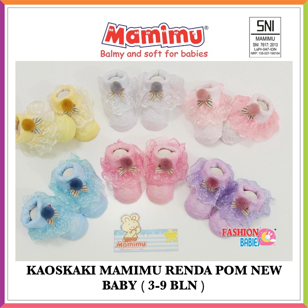 ❤ FashionBabies ❤ MAMIMU KAOSKAKI RENDA PITA / KAOS KAKI NEWBORN PREMIUM TEBAL