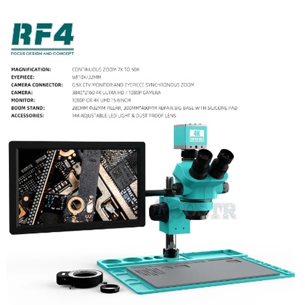 KAMERA MICROSCOPE RF4 4K Ultra HD &amp; 1080P HDMI USB Microscope Camera With Record