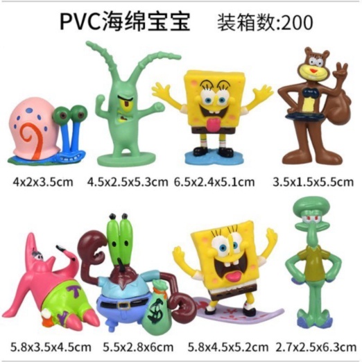 

Jual Action Figure Spongebob isi 8pcs toper kue mainan anak - 8pcs Limited