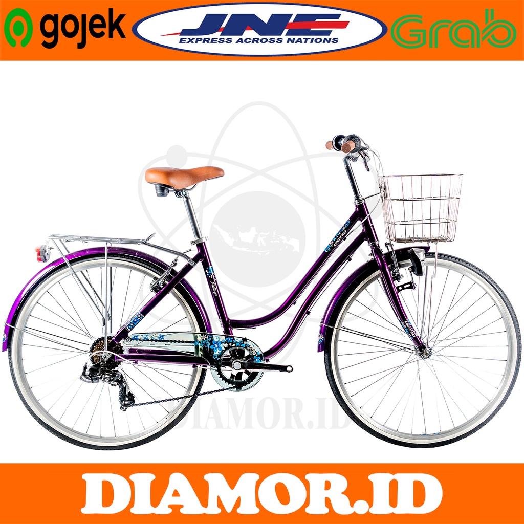 UNITED PATTAYA 26 Inch Sepeda Keranjang Dewasa Alloy 7 Speed