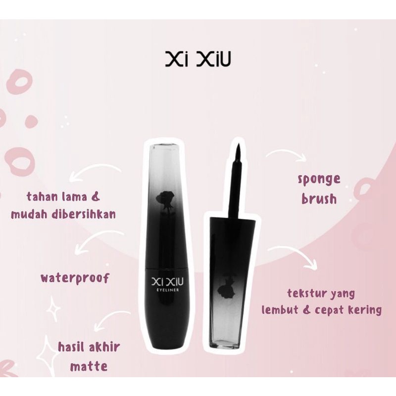 Ningrum - XI XIU Eyelenier Series | Eyeliner Black | Divine Liquid Eyeliner | Divine Eyeliner Pen Waterproof | Divine Eyeliner Pen With Stamp | Kosmetik Kecantikan Mata Eyeliner Black Waterproof Tahan Lama Original BPOM - 8703