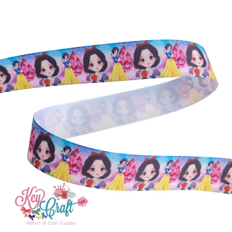 

Pita Grossgrain motif princess snow white size 2,5cm