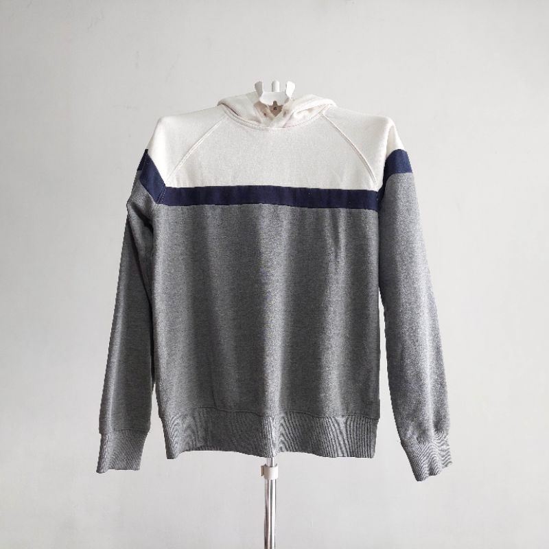 Good Quality  Hoodie Rrig x Beyond closet Second Murah - putih abu abu