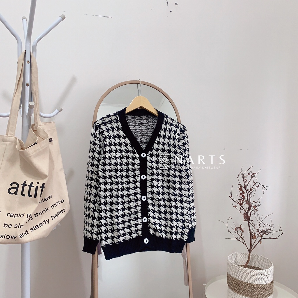 Cardigan Houndstooth