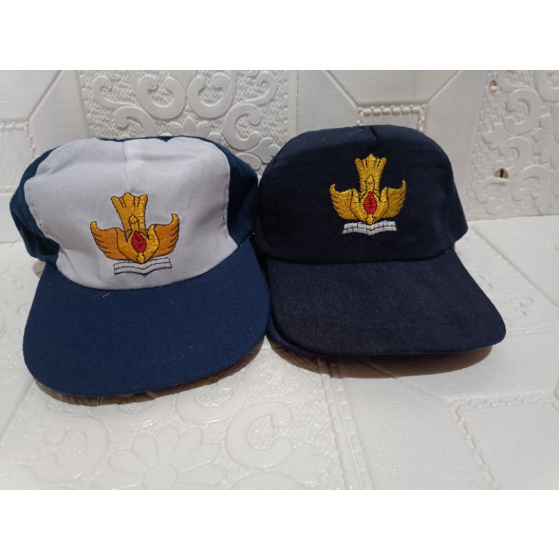 TOPI SMP BIRU PUTIH/TOPI SMP FULL BIRU/TOPI SEKOLAH SMP