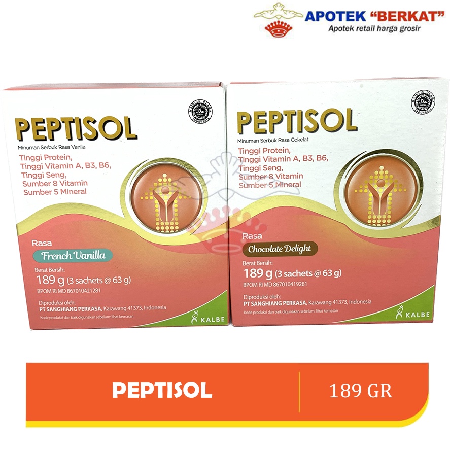 

Peptisol 189 gram - Nutrisi Tinggi Protein